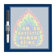 Autistic Human Small Dry Erase Board