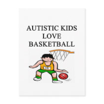autistic kids love basketball post cards