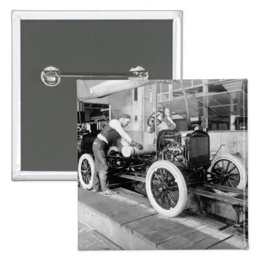 Auto Assembly Line, 1920s Buttons