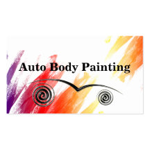 Auto Body Painting Business Cards