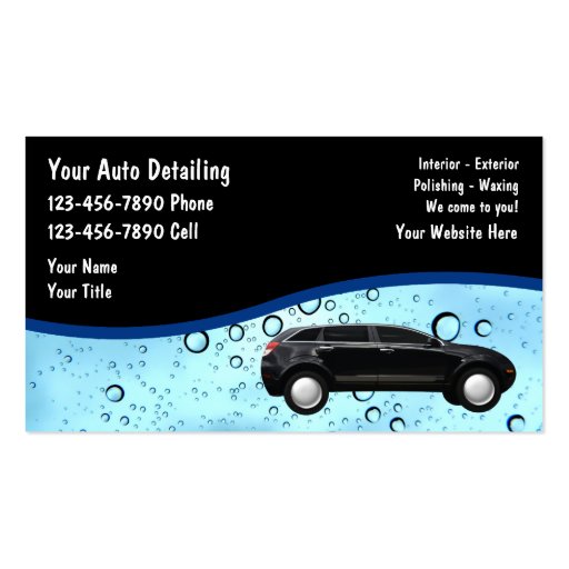Auto Detailing Business Cards