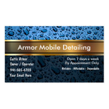 Auto Detailing Business Cards