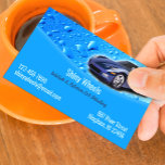 Auto Detailing with Water Drops Business Card