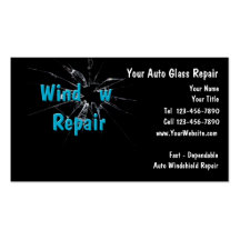Auto Glass Repair Business Cards