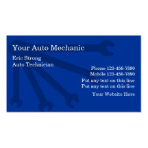 Auto Mechanic Business Cards