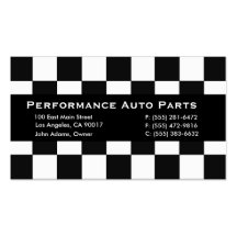 Auto Parts Black Stripe Business Card