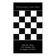 Auto Parts Vertical Black Business Card Templates