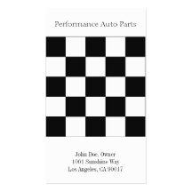 Auto Parts Vertical White Business Card Template
