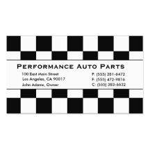Auto Parts White Stripe Business Card Template