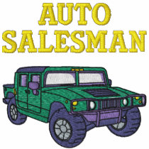 Auto Salesman Embroidered Shirt
