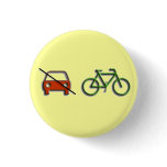 Auto vs. Fahrrad Anstecknadel