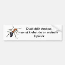 Autoaufkleber " Duck dich Ameise"