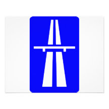 Autobahn Sign Invitation