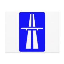 Autobahn Sign Post Card