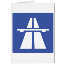 Autobahnschild Greeting Cards