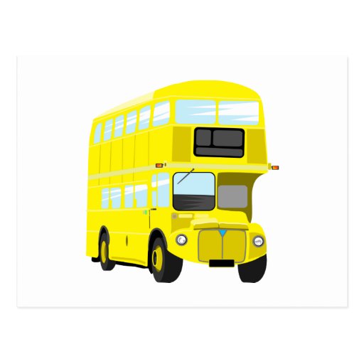 Autobus jaune cartes postales