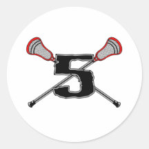 Autocollant 2 du numéro 5 de lacrosse