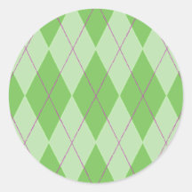Autocollant à motifs de losanges vert