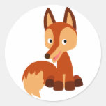 Autocollant adroit mignon de Fox de bande dessinée autocollants
