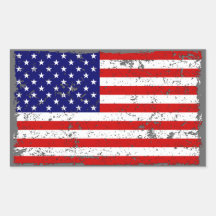 Autocollant affligé de drapeau américain