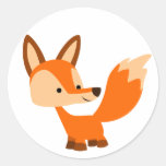 Autocollant amical mignon de Fox de bande dessinée autocollants