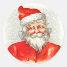 Autocollant antique de Noël de Père Noël