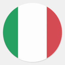 Autocollant avec le drapeau de l'Italie