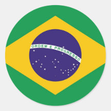Autocollant avec le drapeau du Brésil