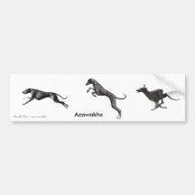 AUTOCOLLANT Azawakhs noirs Adhésifs Pour Voiture