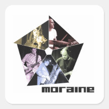 Autocollant carré de moraine