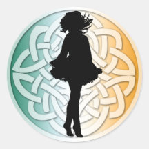 Autocollant celtique de drapeau de danseur irlanda