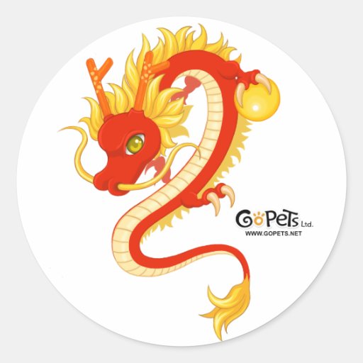 Autocollant chinois de dragon de nouvelle année