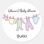 Autocollant-Corde à  linge personnalisée de baby s