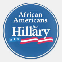 Autocollant d'Afros-américains de Clinton