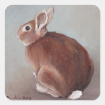 Autocollant d'art de lapin