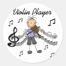 Autocollant d'autocollants de joueur de violon