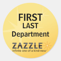 Autocollant de badge nominatif
