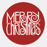 Autocollant de blanc de Joyeux Noël
