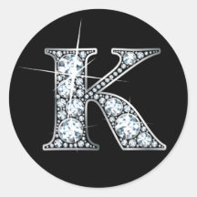 Autocollant de Bling de diamant de "K"