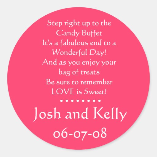 Autocollant de buffet de sucrerie