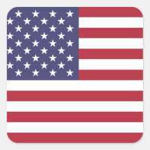 Autocollant de carré de drapeau américain
