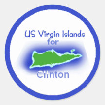 Autocollant de Clinton Îles Vierges