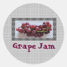 Autocollant de confiture de raisin