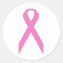 Autocollant de conscience de cancer du sein rond