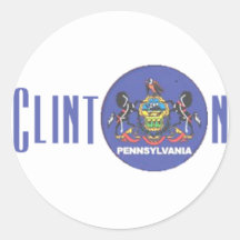 Autocollant de drapeau de PA de Clinton