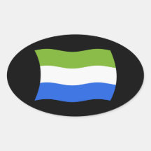 Autocollant de drapeau de Sierra Leone