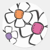 Autocollant de fleurs