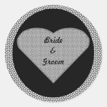 Autocollant de joint de mariage de jeune mariée et