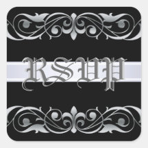 Autocollant de l'argent RSVP de Grande -Duchesse c