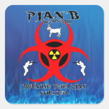 Autocollant de logo de Paintball du plan B petit